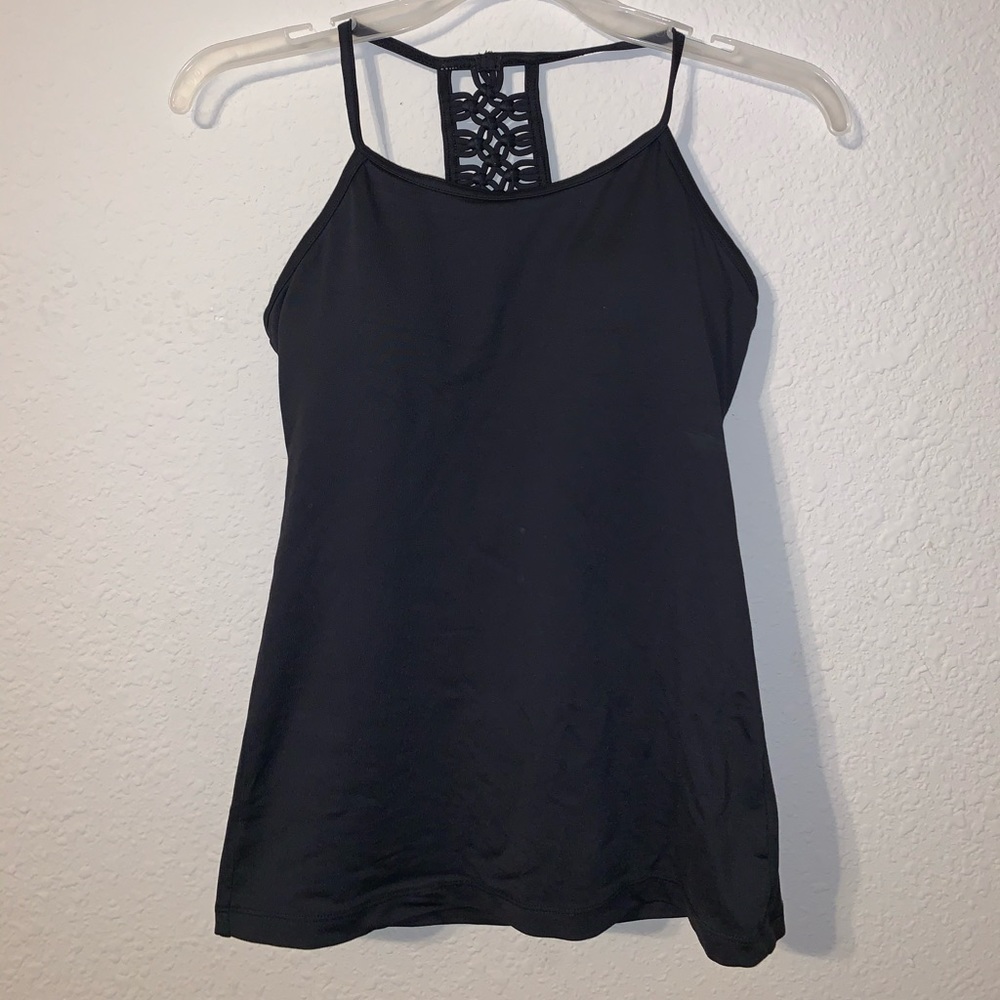 Black Racer Back Athletic Top